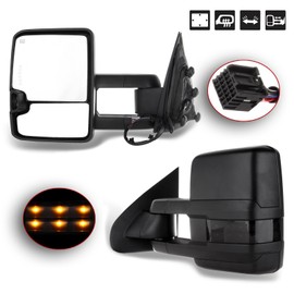 FEIPARTS Tow Mirror Fit for 2014-2017 for Chevy Silverado 1500 for GMC Sierra 1500 for Chevy Silverado/for GMC Sierra 2500 HD 3500 Rearview Mirrors with Left Right Side Power Heated with Turn Signal