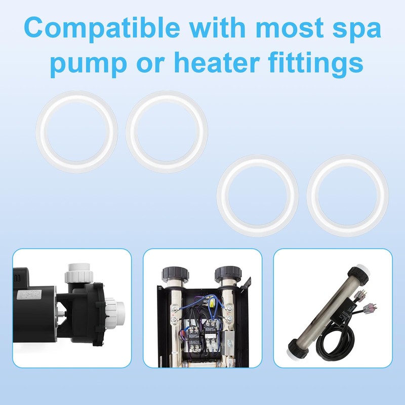 BOXOB 4pcs O-Ring 711-4030B Replacement, 2" Rubber Spa Hot Tub