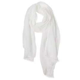 LUSIE'S LINEN 100% Linen Scarf - 19 x 67 inches - For Women & Men - Lightweight