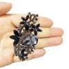 Ezing 4Pcs Brooch Lot with Large Big Size Rhinestone Crystal