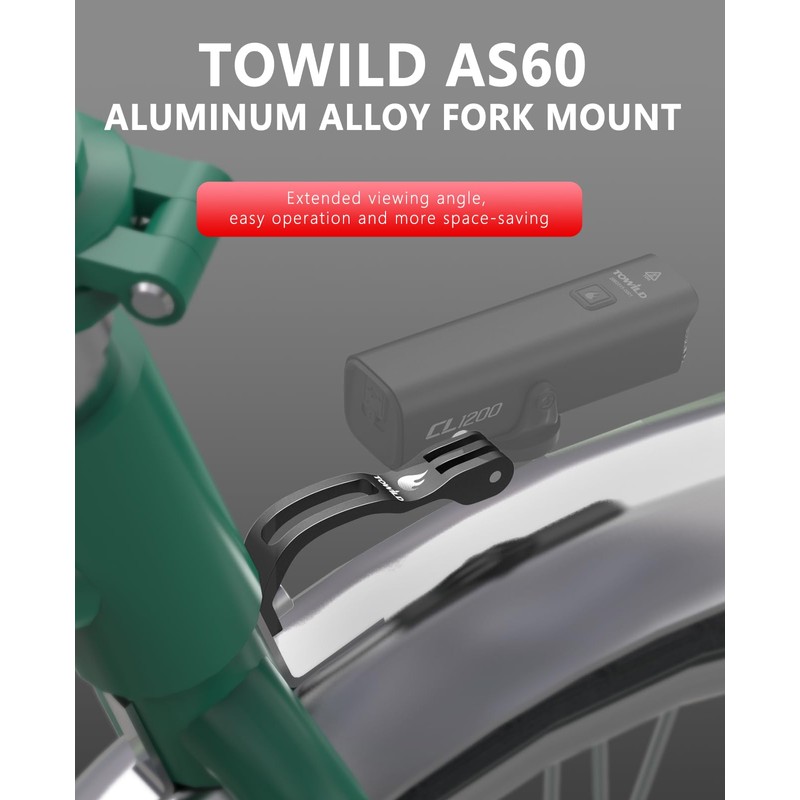 TOWILD AS60 Front Bike Light Holder for Brompton Folding Bike,