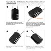 QWORK Motorcycle Helmet Lock, 2 Pack Password Lock & Cable