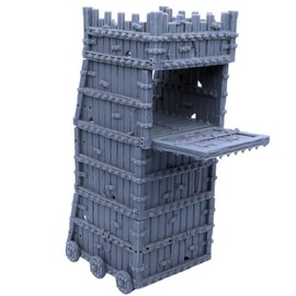 Siege Tower Medieval Battle Scatter Terrain Fantasy Historical Miniatures, Wargames Watchtower Fantasy Empire Figures
