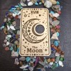 Moon Tarot Card Crystal Sphere Stand, Crystal Holder, Wood Stand,