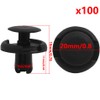 100Pcs Plastic Rivets Trim Panel Push Type Fastener Retainer Clips