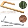 2 Pcs Wooden Kitchen Roll Holder Under Cabinet Wall Mounted,