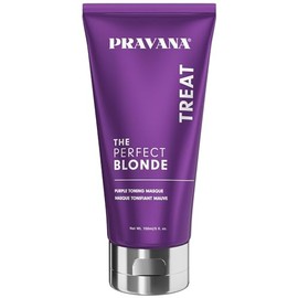 PRAVANA Perfect Blonde Mascarilla para Cabello 150 ml, Mascarilla Matizadora Morada, Tratamiento Semanal, Aporta Hidratación y Brillo, para Cabello Rubio, Plata o Decoloración