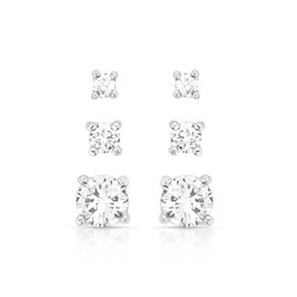 Montana Silversmiths Western Lifestyle Inspired Post/Stud Earrings (Shine Bright Triple Crystal)