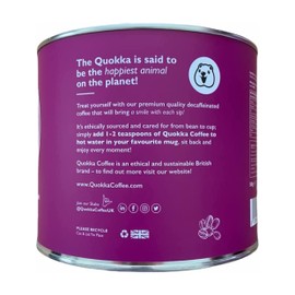 Quokka Decaff Instant Coffee - 500g (275 Cups), Smooth Medium Roast, Colombian Arabica Gold Blend