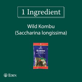 Eden Kombu, Wild Japanese Hand Harvested Sea Vegetable, for Dashi, Seaweed, 2.1 Oz