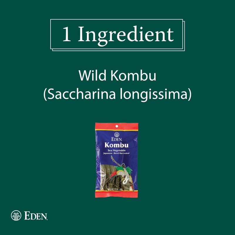 Eden Kombu, Wild Japanese Hand Harvested Sea Vegetable, for Dashi,