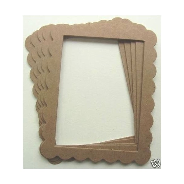 Unbranded {6} SCALLOP FRAME - Bare Picture Frames Chipboard Die