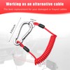6 Ft Breakaway Trailer Cable, Stainless Steel Spring Towing Coiled