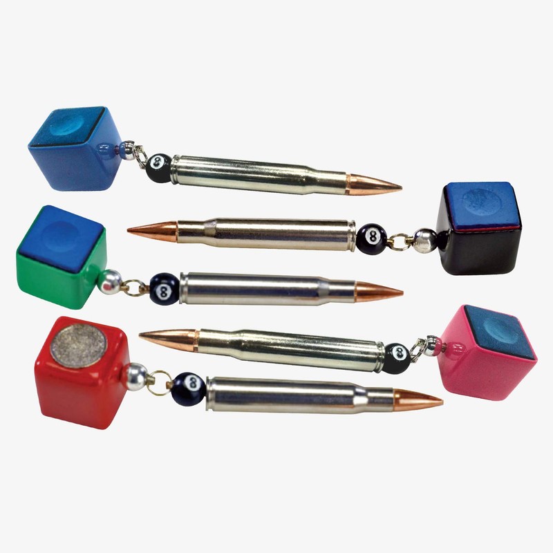 Chalk Box Bullet Pool Stick Pocket Chalker (Black, Bullet Chalker)