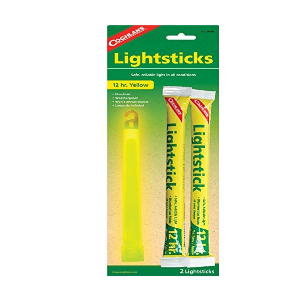 Coghlan's Lightsticks, Yellow, 2-Pack