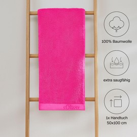 s.Oliver Hand Towel 50 x 100 cm, 100% Cotton, 600 g/m², Soft and Absorbent, Hand Towels Pink