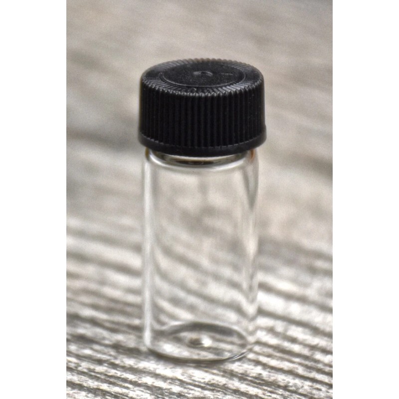 3oz Gold Pan Panning Sniffer Snuffer Bottle, Glass Vial &