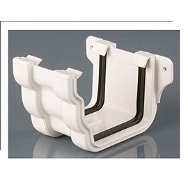 Brett Martin 106mm Prostyle (Ogee) Gutter Union Bracket Joiner BR084W White