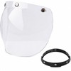 lvifloae MotorradBubble Visor, 3 Snap Visor Windscreen Lens with Folding