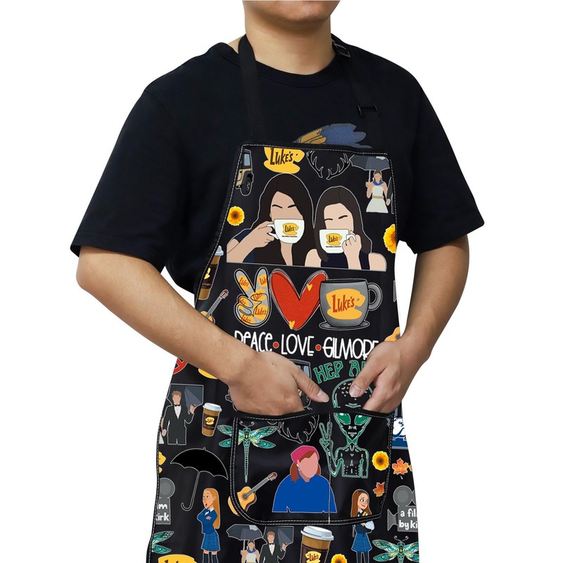 WZMPA Luke's Diner Kitchen Apron Luke's Diner Lover Gift Peace