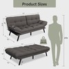 AMICLIBER Convertible Futon Sofa Bed,71" Memory Foam Futon Couch,Detachable Cushion,Adjustable