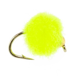 The Fly Fishing Place Bead Head Glo Bug Egg Fly Assortment - 5 Colors15 Wet Nymph Fly Fishing Flies - Hook Size 16