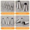 Stainless Steel Star Piping Tips Set, 9 Piece French Star