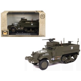 DCD M3 Half-Track AFV M2HB Machine Gun 1/43 Diecast Model Militaria Die Cast Olive Drab 'United States Military Action Figure