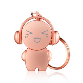 ZJR USB Flash Drives 128GB Thumb Drive Cute Cartoon Metal Pen Drive 2.0 Portable Memory Stick with Keychain Data Storage Flash Drive Gifts for Friends Family Classmates (128GB, Rose Gold（X7）)