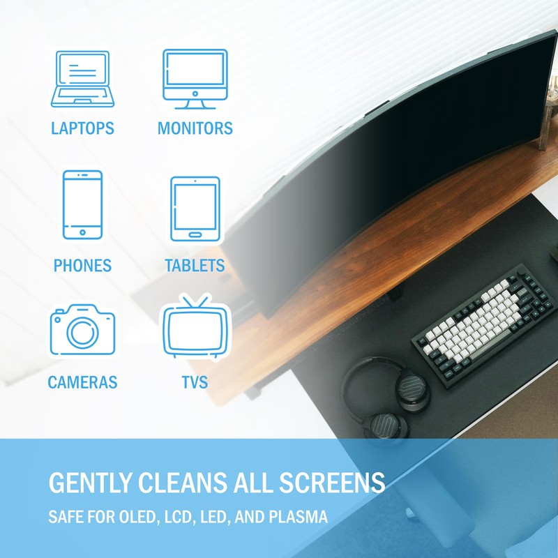 Bryson Screen Cleaner Spray and Wipe Kit - Safe for