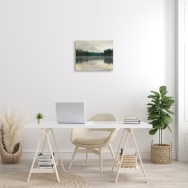 Stupell Industries Foggy Lake Forest Landscape Soft Nature Water Reflection Canvas Wall Art Design by Danita Delimont