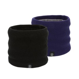 HGDGears Winter Neck Tube for Men and Women, Loop Scarf, Face Mask, Windproof Circle Loop Scarf, Fleece Scarf, Tube Scarf for Sports, Outdoors, Cycling, Skiing, Jogging, AA black and dark blue