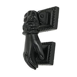 Black Enamel Cast Iron Vintage Hand Decorative Door Knocker Antique Home Decor