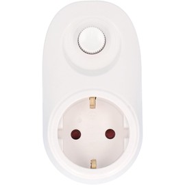 UNITEC 47535 Adaptor Plug with Dimmer, Socket Dimmer for Bulbs and High-Voltage Halogen Lamps up to 280 Watt, White
