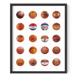 HAUS AND HUES Sports Room Decor for Boys Bedroom - Basketball and Football Decor for Teens, Cool Sports Poster for Game Room (Basketball, 8x10, Unframed)