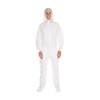 FRANZ MENSCH Hygostar Overalls with Cuffs, Polypropylene, White, XXL, Pack