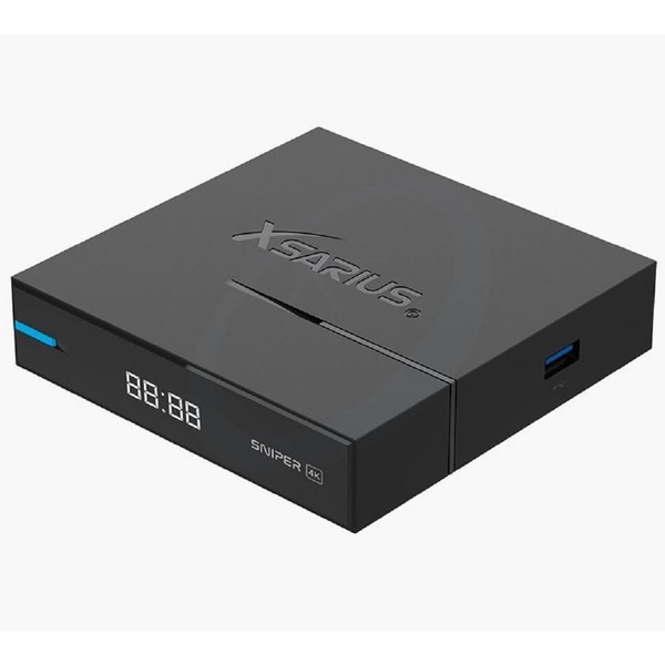 Xsarius, Made to Enjoy Sniper 4K UHD OTT Linux Box with Smart TV Function + HM-SAT HDMI Cable