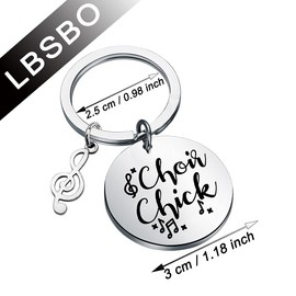 CENWA Choir Chick Keychain Music Note Charm Keychain (Choir Chick K)