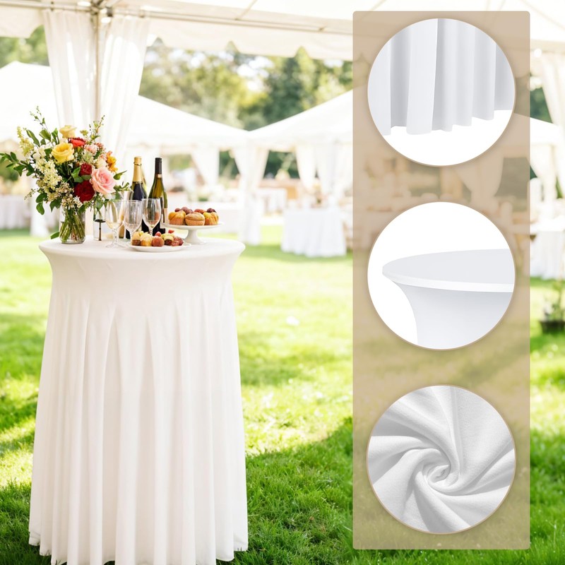 Xosjska 2 Pack 32 x 43 Inch Round Spandex Cocktail