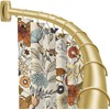 YNL Curved Shower Curtain Rod 35-82In(2.9-6.8Ft), Gold Round Rustproof Shower