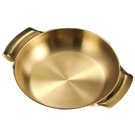 Stainless Steel Seafood Pot Stainless Pot Wok Cookware Frypan Double Handle Food Pan Bakeware Korean