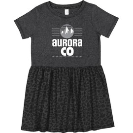 inktastic Aurora Colorado Vacation Travel Toddler Dress 5-6 Vintage Smoke with Leopard Print 44fb5