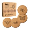 Magic Pine Juego de 4 posavasos de insectos