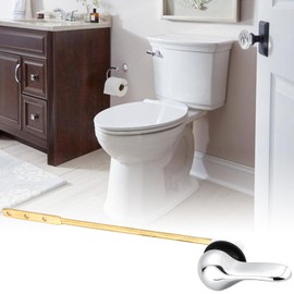 PuritySage Toilet Handle Replacement,Compatible with American Standard/Mansfield Toilet Tank,Universal Toilet Flush Handle,Front of Toilet Flush Tank Lever Handle,Chrome