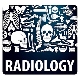 Radiology Badge Buddy Horizontal Heavy Duty Badge Tags Backer Card Double Sided Badge Identification Card - by BadgeZoo