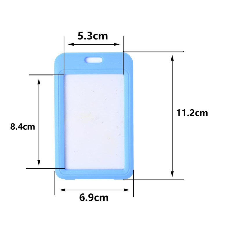 10 Pieces ID Badge Holder with Lanyard, Hard Plastic Work