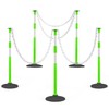 RoadHero 5 Pack Traffic Delineator Post with Weighted Rubber Base,
