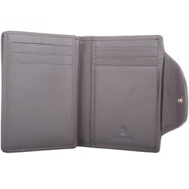 Valita Women's Slim Line Soft Leather Wallet with RFID Protection for Credit Cards, darkgray