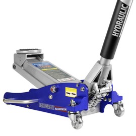 LKTART 1.5 (3000 lb) Ton Low Profile Floor Jack Hydraulic Jack Heavy Duty Aluminum and Steel Racing Floor Jack with Dual Piston Quick Lift Pump 1.5 Ton Capacity Lift Range 3.5"-14.0" Grey