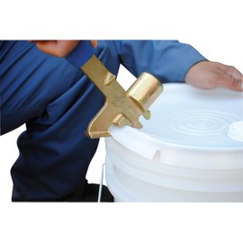 Vestil PAIL-PAL-UN Cast Steel UN Rated Pail Opener 11 In. x 3-1/2 In. x 1-7/8 In. 5 Gallon Gold